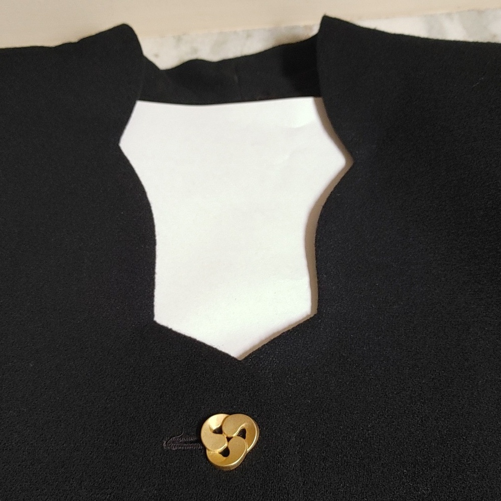 VTG Kasper Black Tailored Wool Crepe Suit - Picture 11 of 14